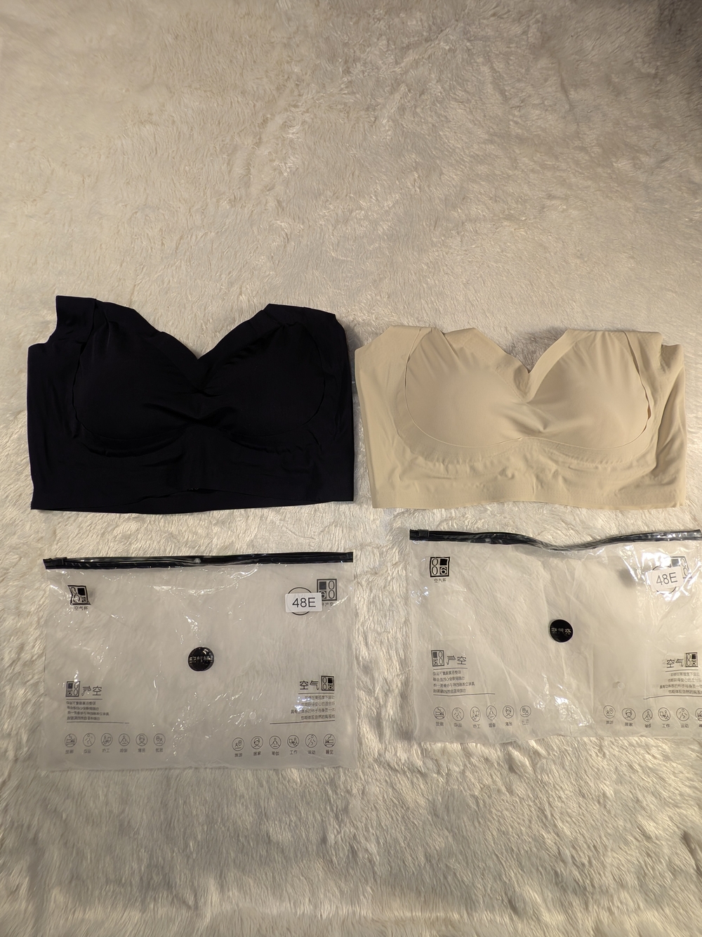 Seamless Strapless Longline Bra - Black & Cream 2 Available